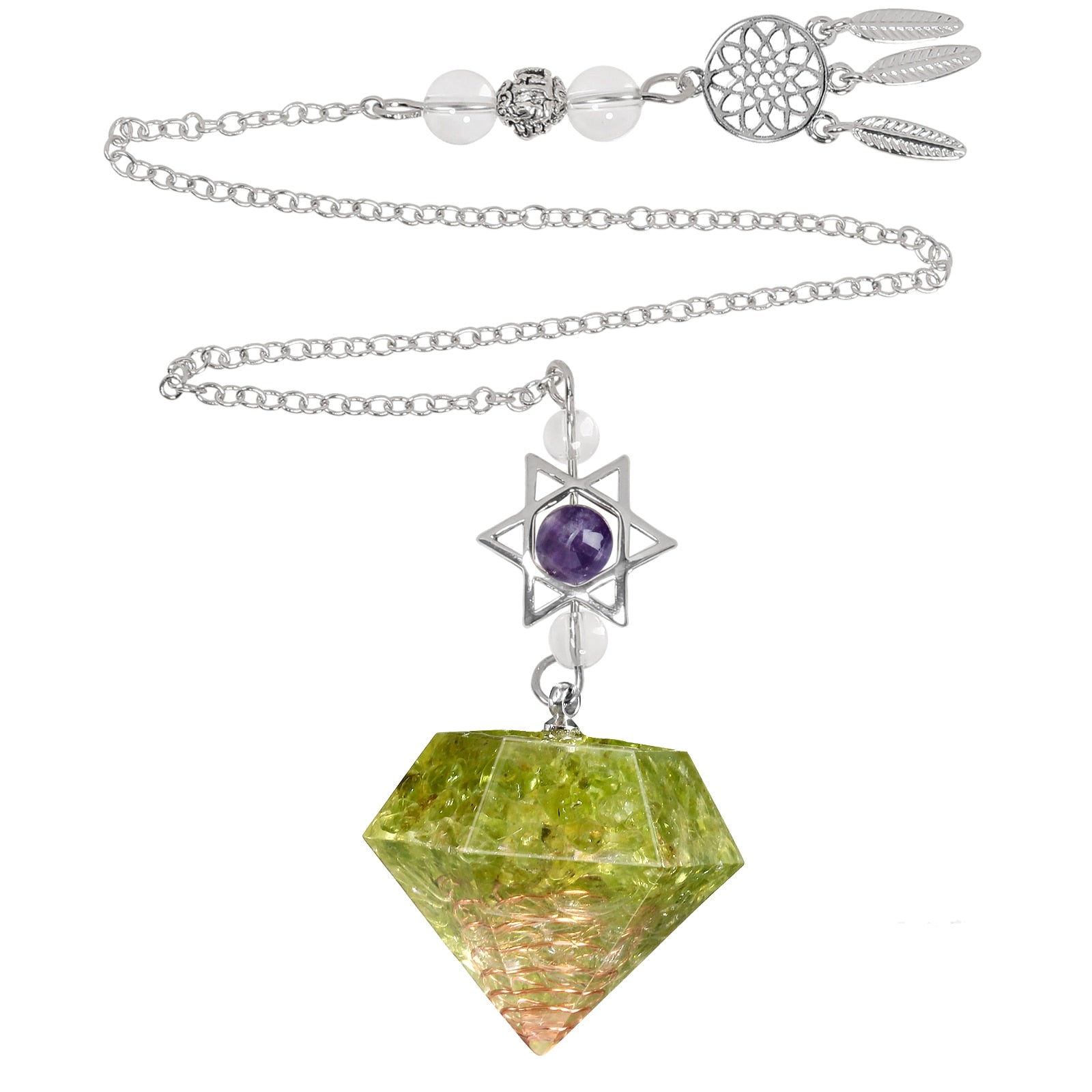 Amethyst Davidstern Kristall Pendel