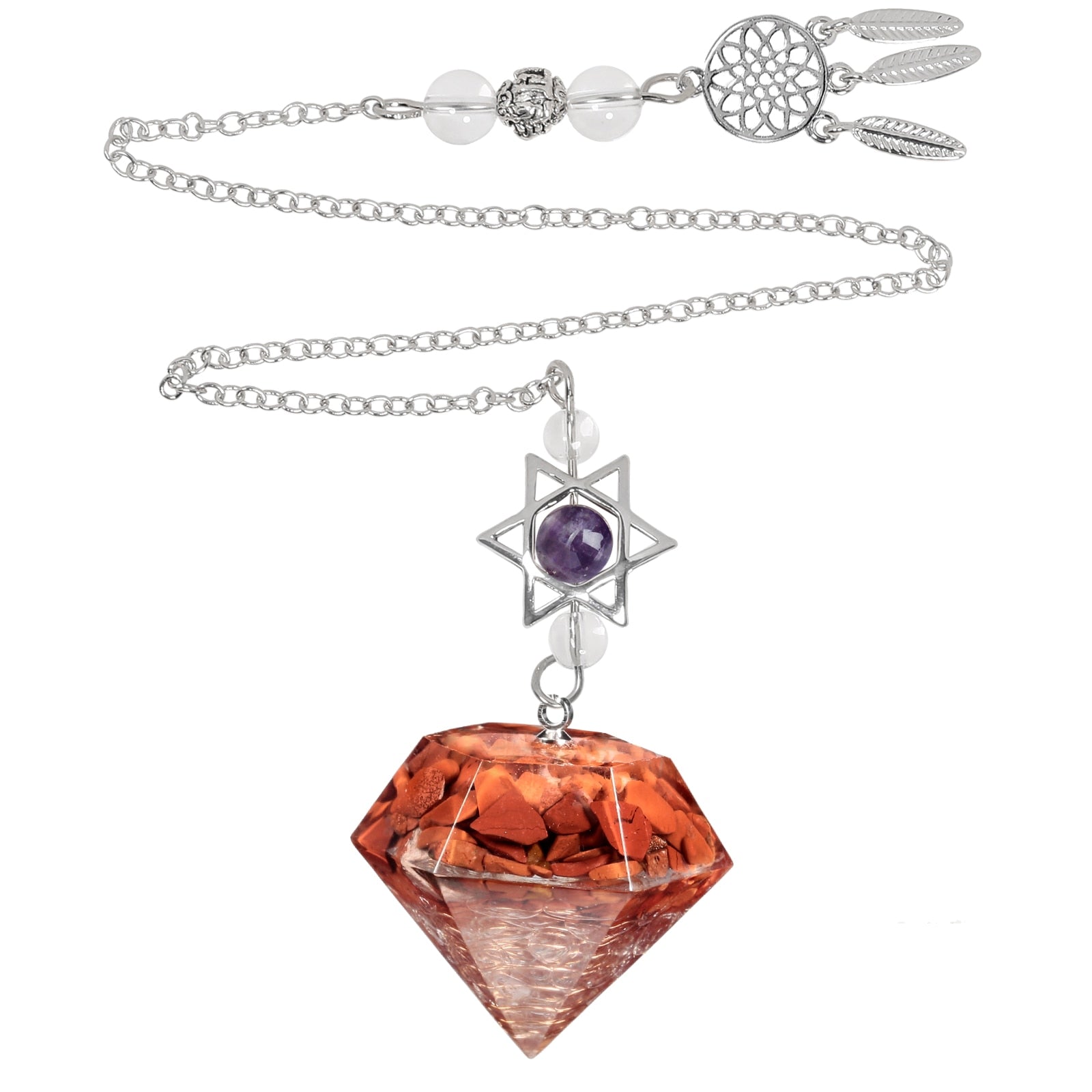 Amethyst Davidstern Kristall Pendel
