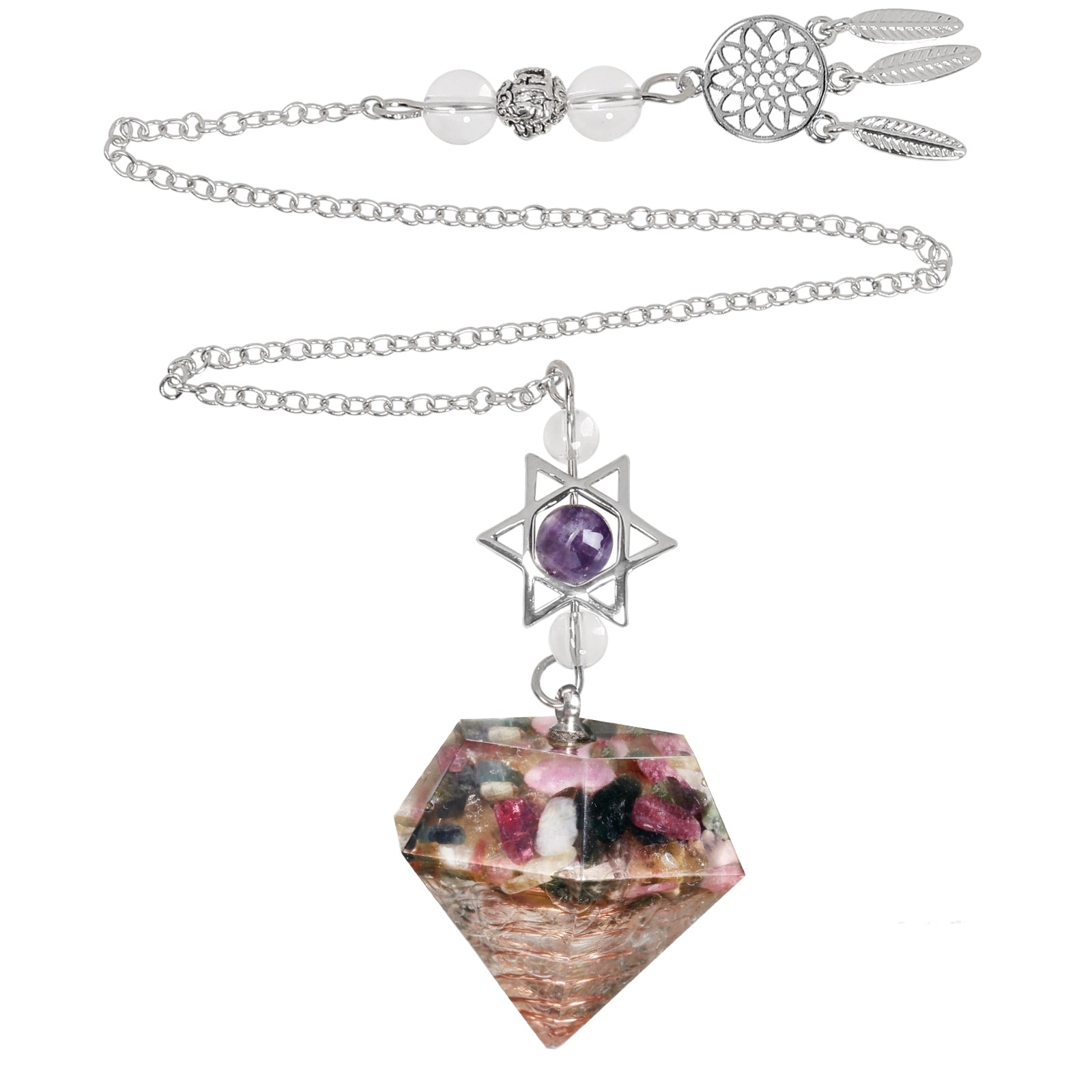 Amethyst Davidstern Kristall Pendel