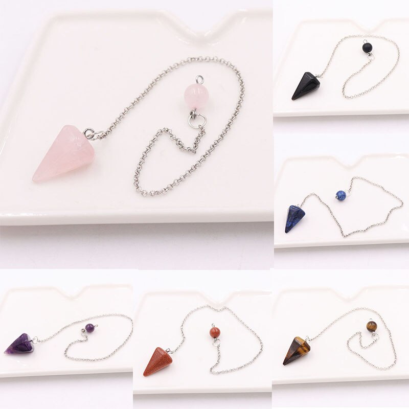 Amethyst &amp; Tigerauge Kristall Wahrsagependel