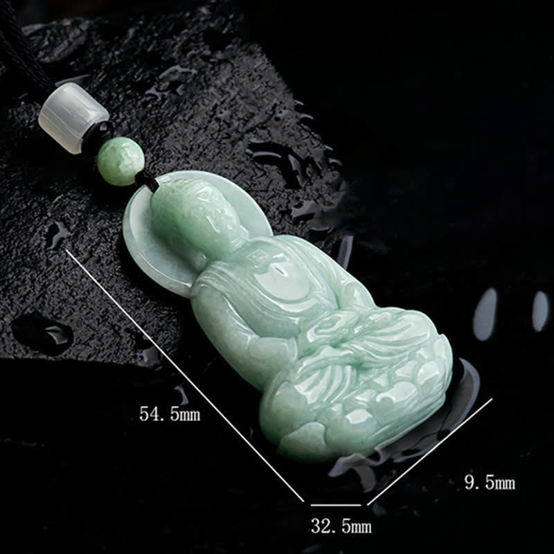 Amitabha Buddha Jade Amulett Halskette Mitgefühl Symbol