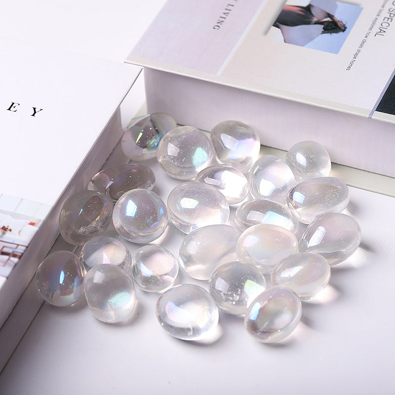 Angel Aura Quartz Tumbled Stones 20-30mm for Chakra Healing