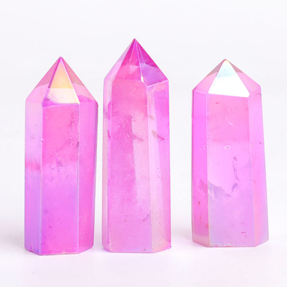 Aura Purple Angel Crystal Points 2.3-3 inch Healing Tools