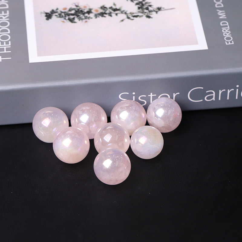 Aura Rose Quartz Healing Sphere 0.25kg 20-30mm
