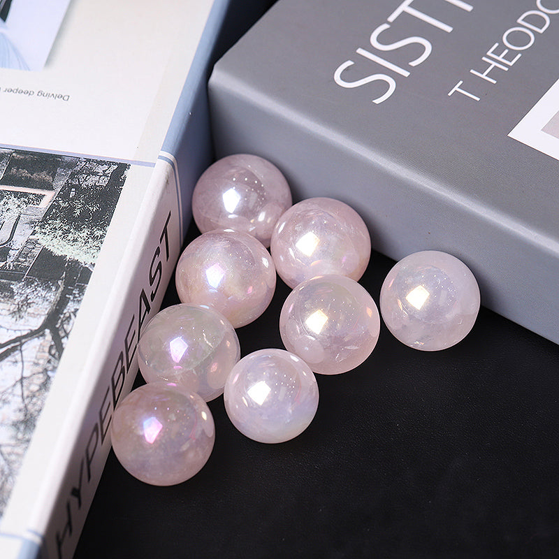 Aura Rose Quartz Healing Sphere 0.25kg 20-30mm