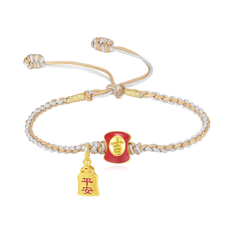 Spirituelles Armband mit glückverheißendem chinesischen Schriftzeichen aus 925er Silber