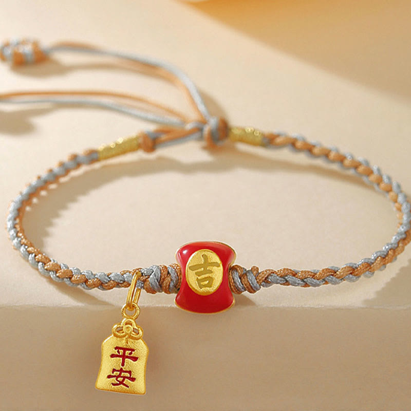 Spirituelles Armband mit glückverheißendem chinesischen Schriftzeichen aus 925er Silber