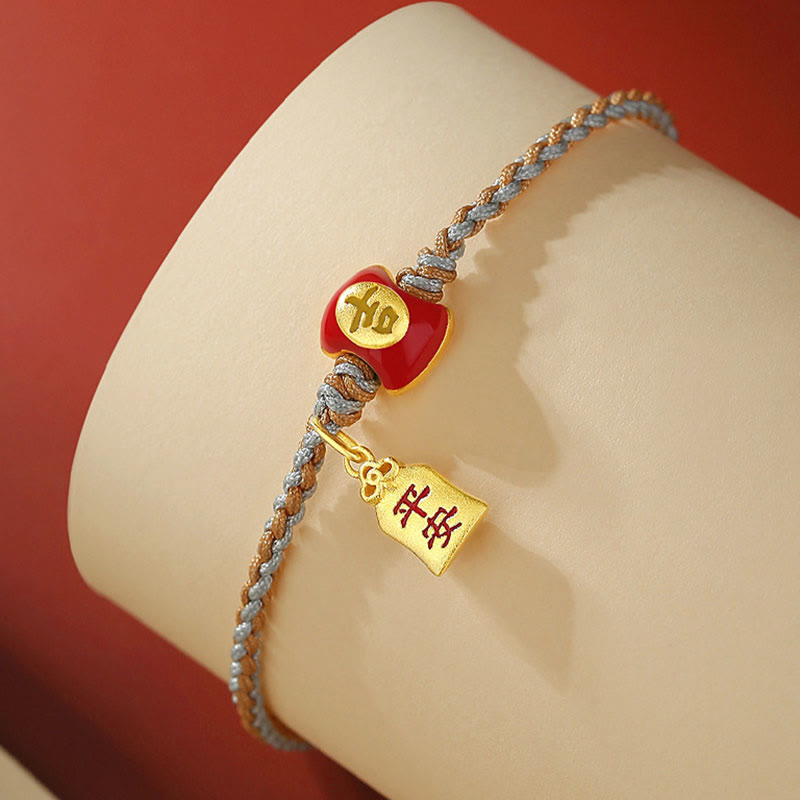 Spirituelles Armband mit glückverheißendem chinesischen Schriftzeichen aus 925er Silber