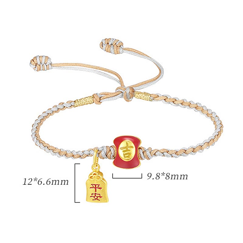 Spirituelles Armband mit glückverheißendem chinesischen Schriftzeichen aus 925er Silber