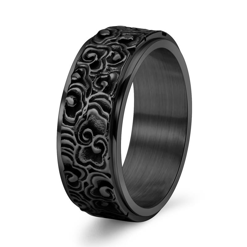 Auspicious Clouds Balance-Ring aus Titanstahl – Größenverstellbar