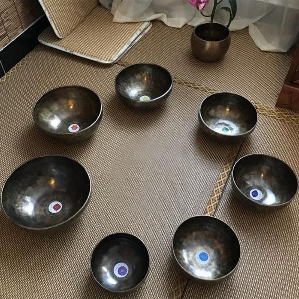 Authentic Tibetan Singing Bowl for Meditation 60 Characters - Singing Bowl - On sale