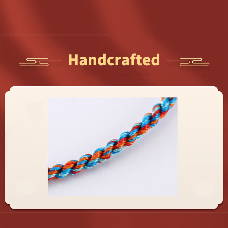 Multicolored 925 Sterling Silver Zongzi Pattern Spiritual Bracelet