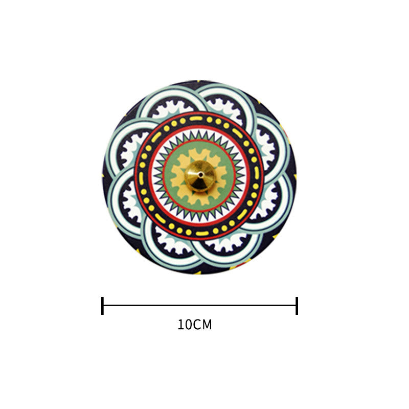 Colorful Pattern Ceramic Incense Stick Burner 10cm