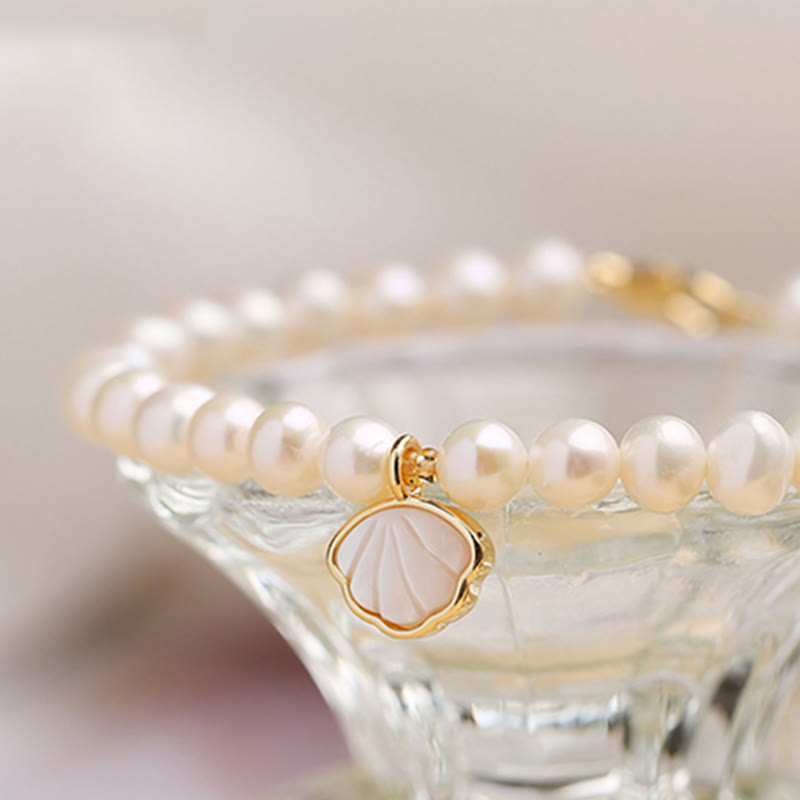 14K Gold Plated Pearl Bracelet | Healing Wisdom & Optimism
