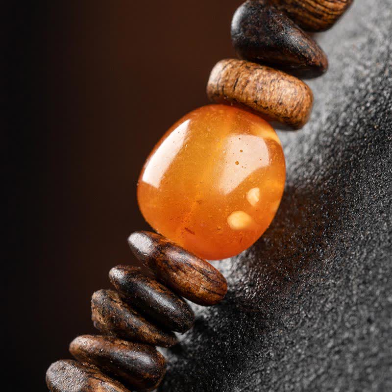 108 Mala Beads Agarwood Bracelet for Peace & Strength