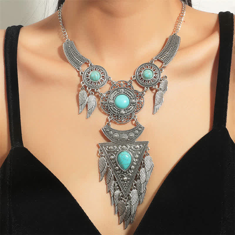 Turquoise Copper Wisdom Balance Necklace 45cm Unisex