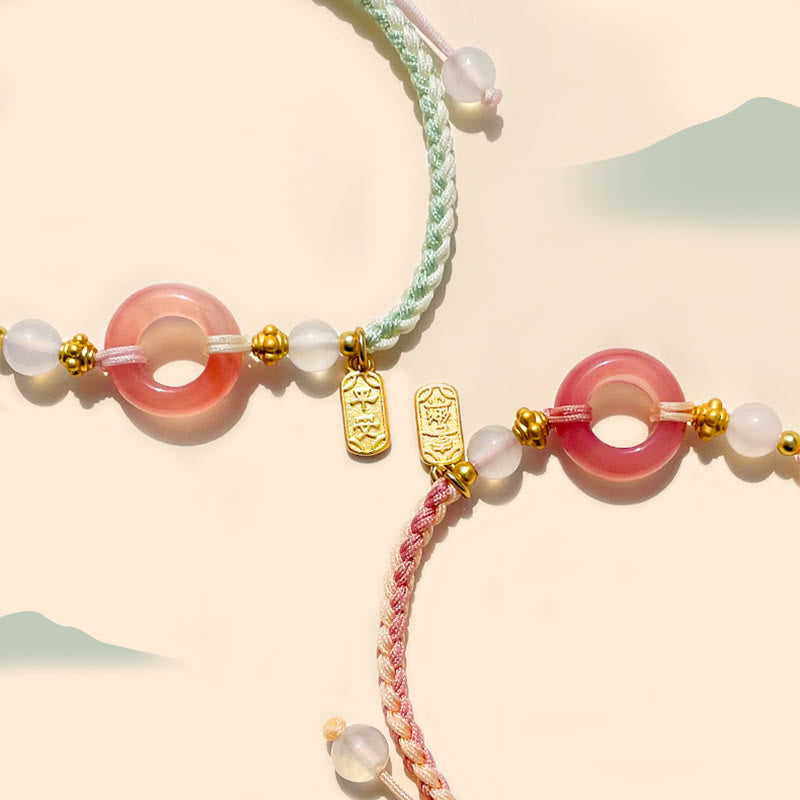 Agate Peace Buckle Bracelet for Peace & Joy 14-19cm
