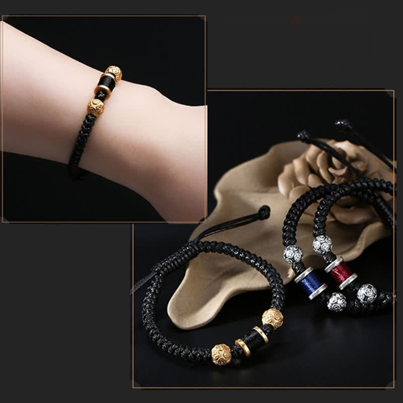 999 Sterling Silver Copper Coin Balance Bracelet for Spiritual Protection