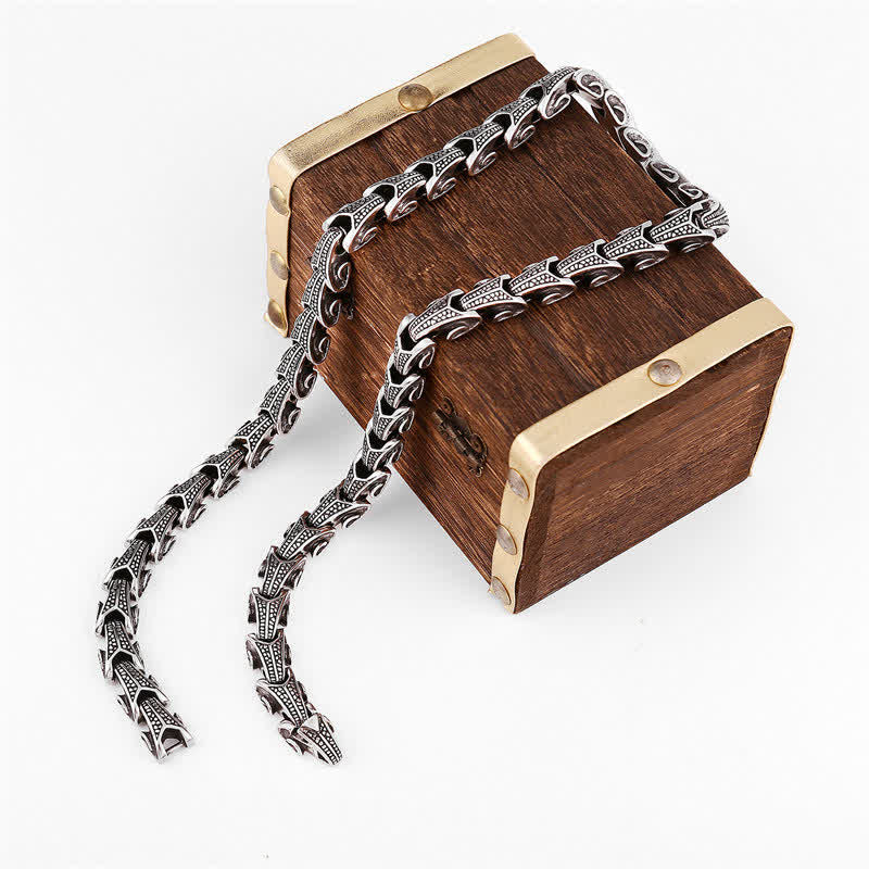 Titanium Steel Dragon Protection Necklace Pendant Bracelet