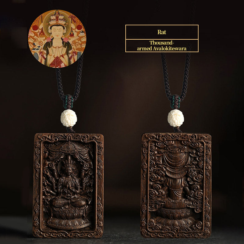 Chinesisches Sternzeichen Adlerholz PiXiu Drache Frieden Halskette Anhänger