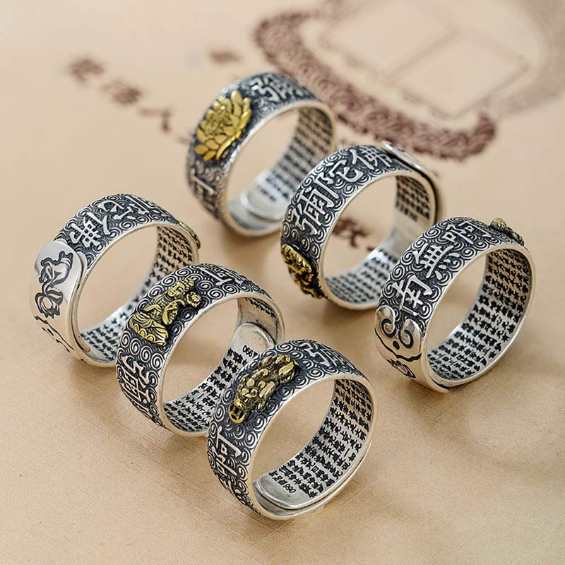 Copper Chinese Zodiac Adjustable Wealth Luck Ring