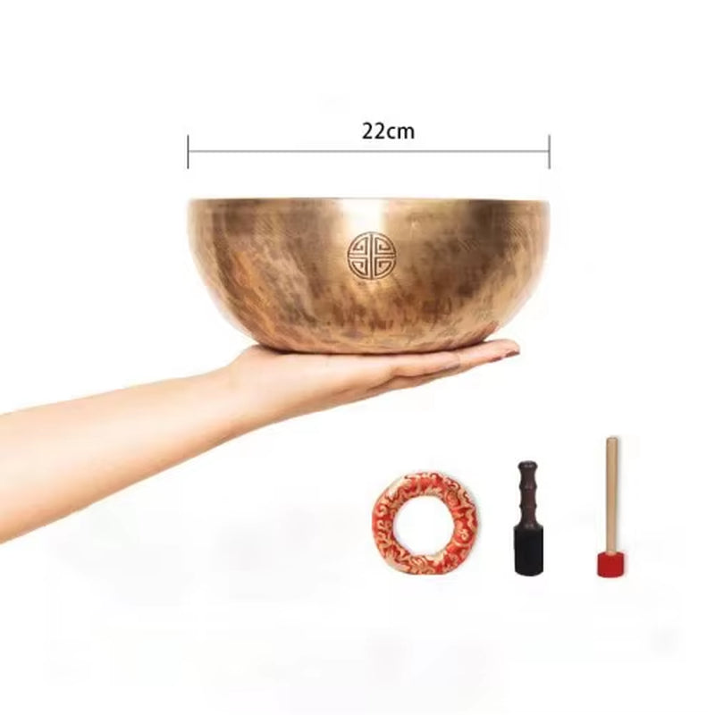 Full Moon Nepal Singing Bowl Handmade Tibetan Singing Bowls Meditation Yoga Sound Healing Instruments Accessories Decorative