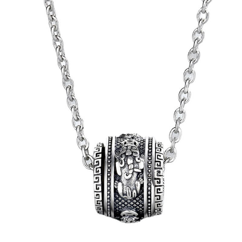 Copper Pixiu Luck Wealth Rotatable Necklace Pendant