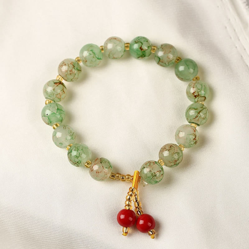 Liuli Glass Blessing Harmony Bracelet for Spiritual Protection