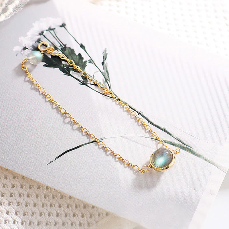 Moonstone Love Bracelet 14k Gold Plated Healing Jewelry