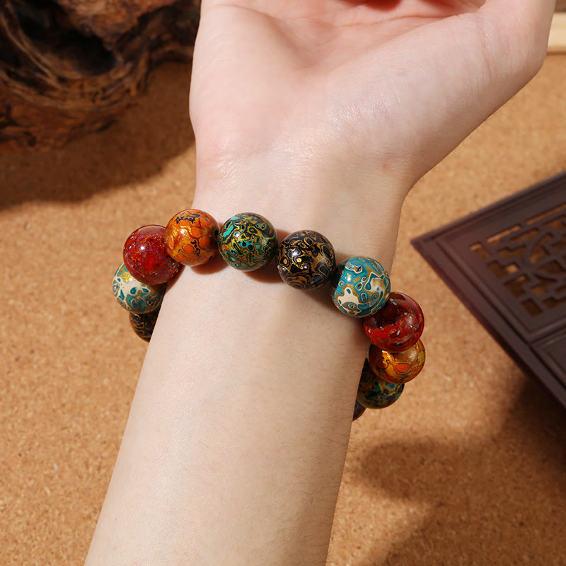 Spiritual Natural Lacquer Beads Calm Bracelet 16mm