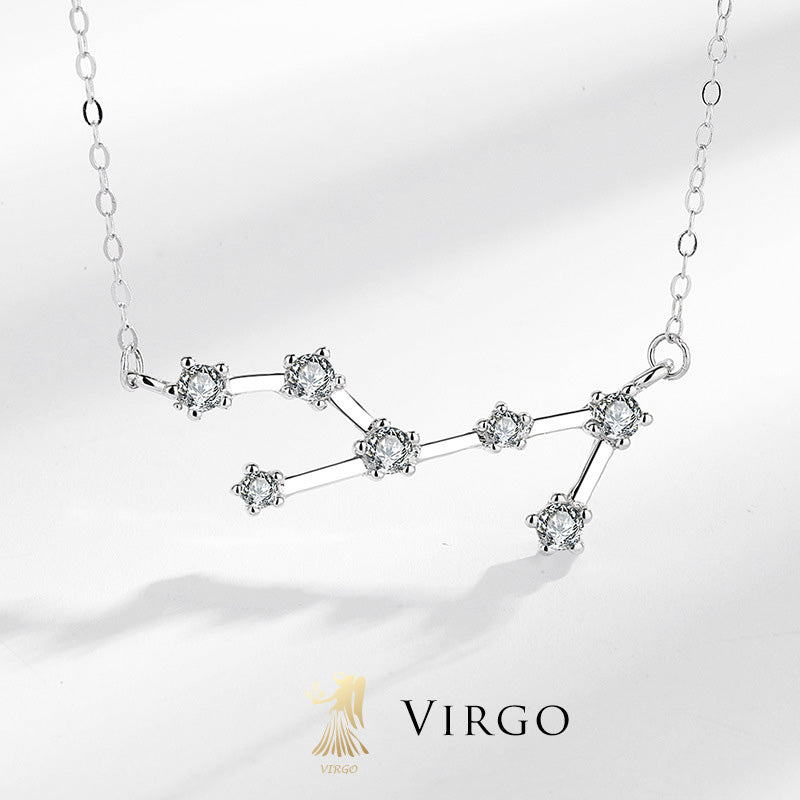925 Sterling Silver Zodiac Necklace | Astrology Blessing Pendant