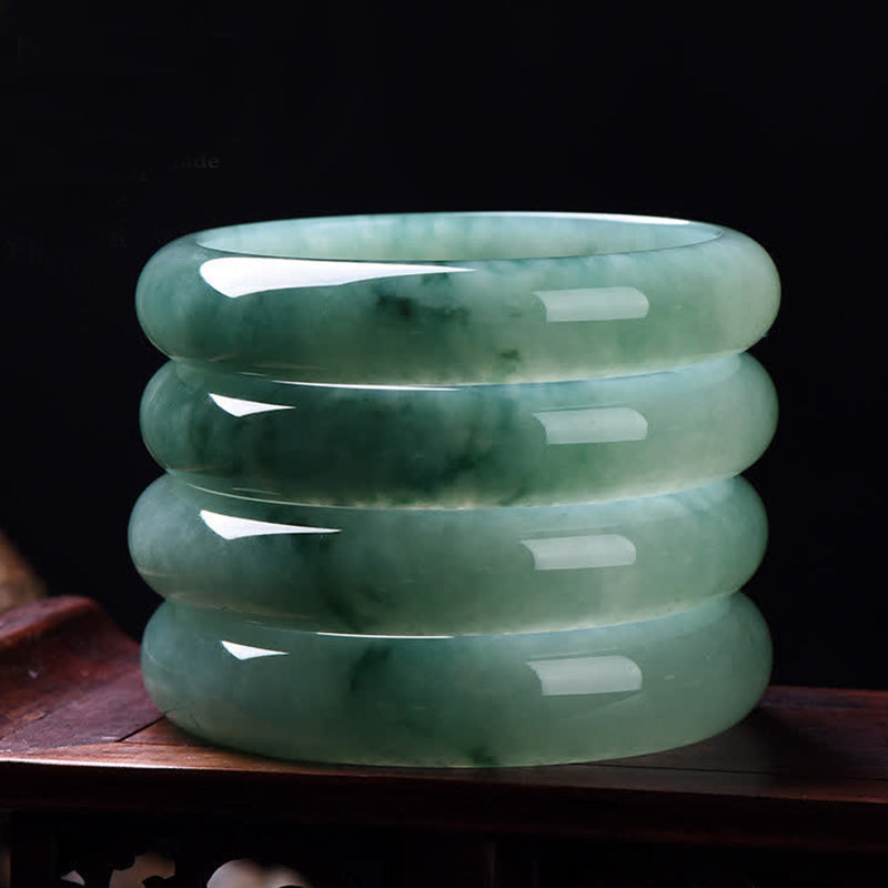 Jade Abundance & Luck Bangle Bracelet 57mm