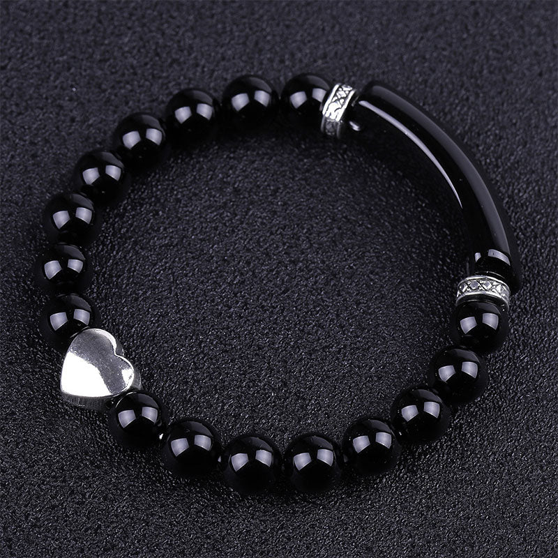 8mm Green Aventurine Heart Bracelet for Luck & Balance
