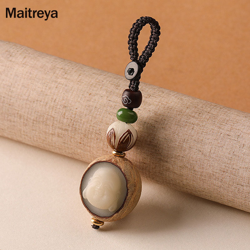 Bodhi Seed Spiritual Blessing Keychain for Wisdom & Peace
