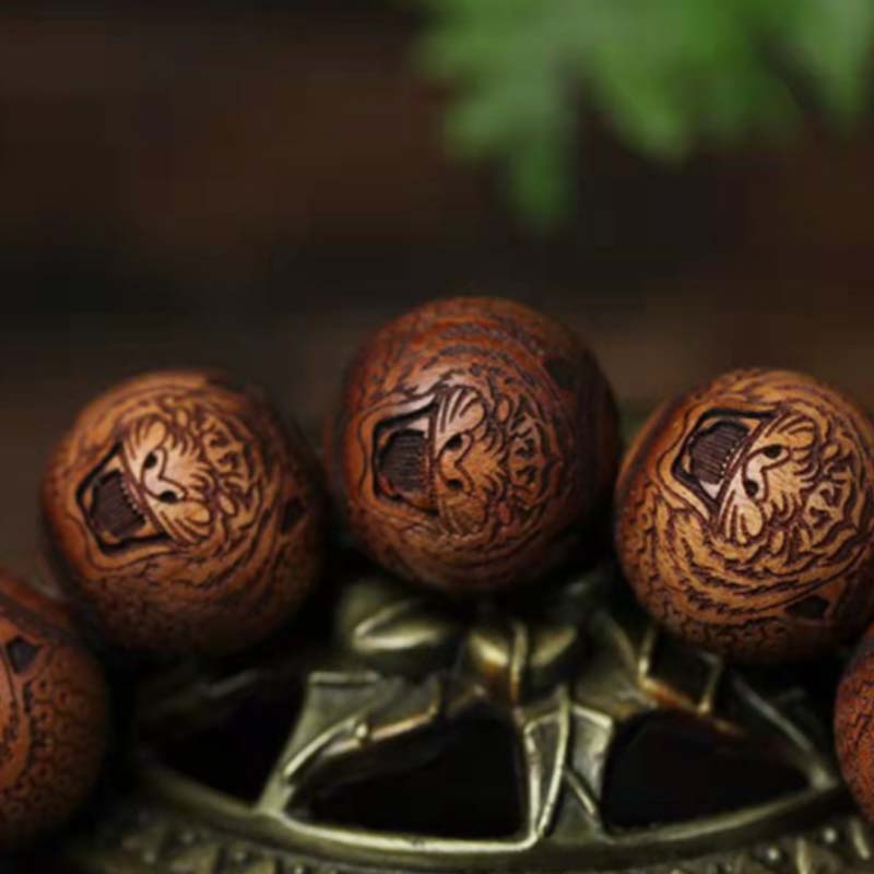 20mm Rosewood Tiger Protection Bracelet | Chinese Zodiac