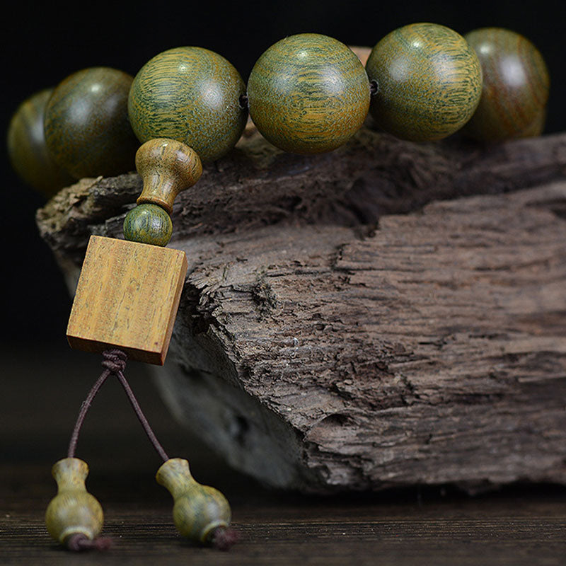 15mm Green Sandalwood Soothing Cure Bracelet Meditation