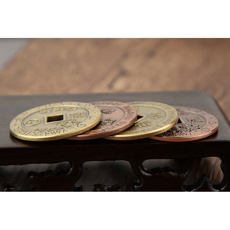 Copper Yin Yang Pendant for Balance and Protection 3.5cm