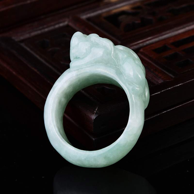 Jade Fengshui Reichtum PiXiu Glücksring für Wohlstand