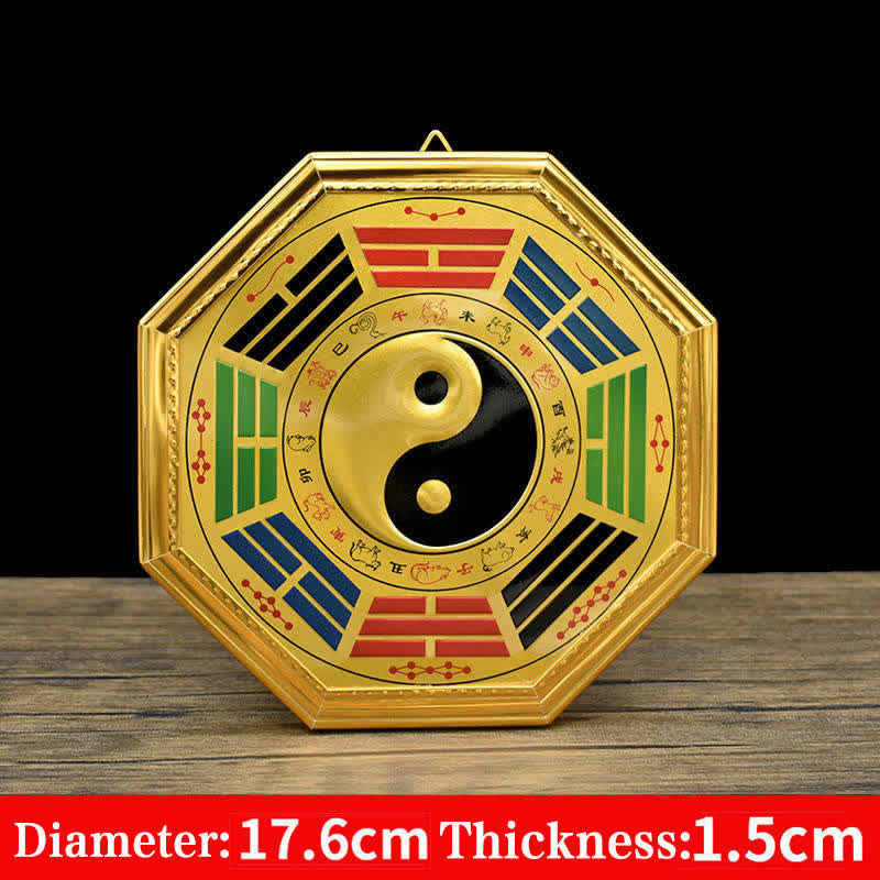 Bagua-Karte, Feng Shui, Energieausgleich, mit fünf Kaisermünzen, 17,5 cm