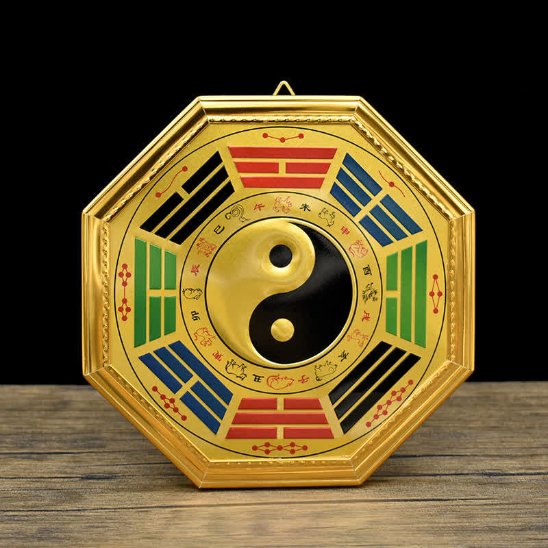 Bagua-Karte, Feng Shui, Energieausgleich, mit fünf Kaisermünzen, 17,5 cm