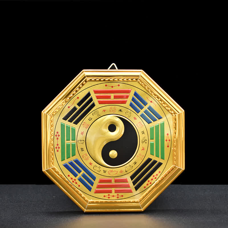 Bagua-Karte, Feng Shui, Energieausgleich, mit fünf Kaisermünzen, 17,5 cm