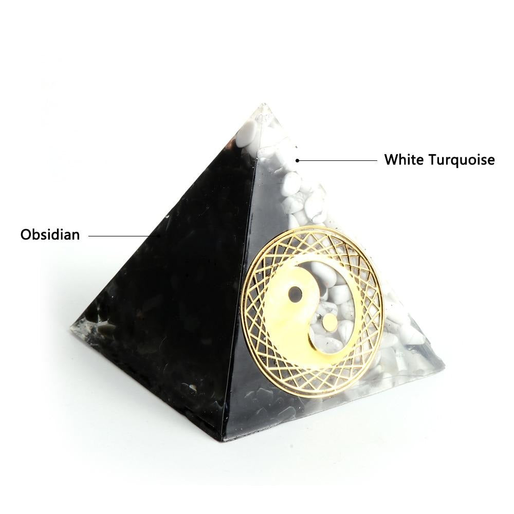 Ausgleichende Yin-Yang-Orgonit-Pyramide