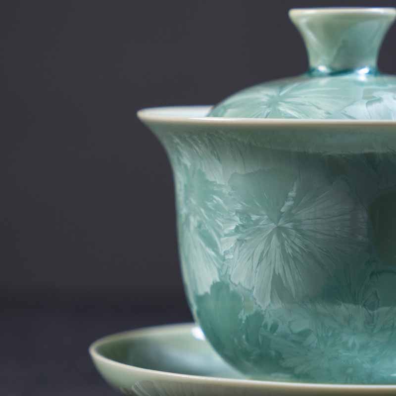 Traditional Ceramic Sancai Gaiwan Tea Cup 180ml for Meditation