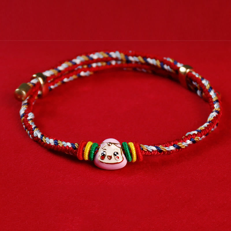 Colorful Rope Fu Character Luck Handmade Bracelet