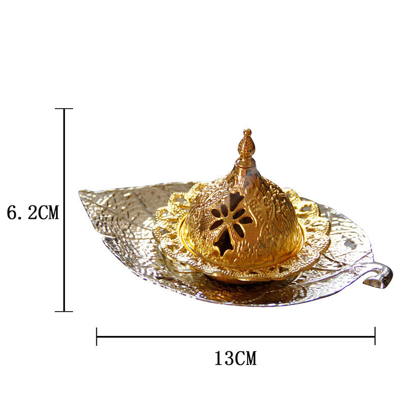 Tibetan Gold Leaf Incense Burner | Mini Meditation Coaster