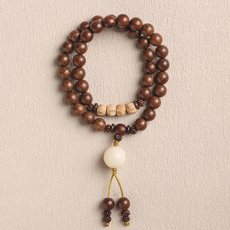 Sandalwood Double Wrap Bracelet 6mm for Purification