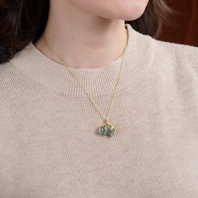 Jade-Halskette mit Elefantenanhänger aus Sterlingsilber für Wohlstand