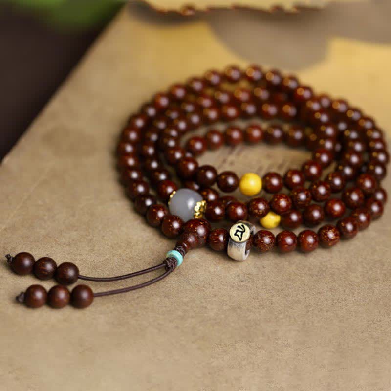 6mm Jade Bracelet with Sandalwood and Gold Star Charm for Protection