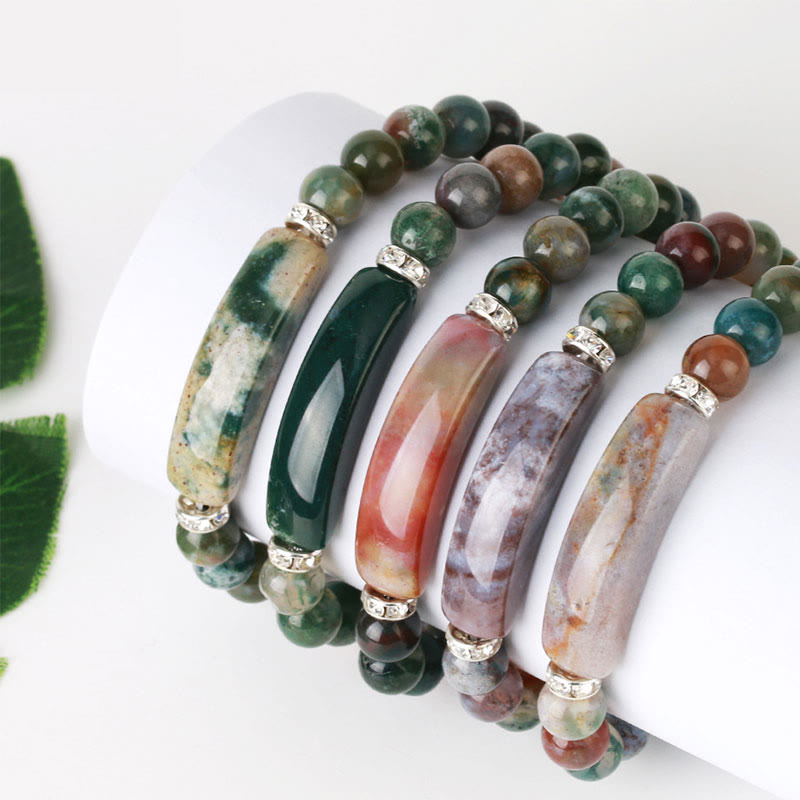 Natural Quartz Love Heart Healing Beads Bracelet 8mm