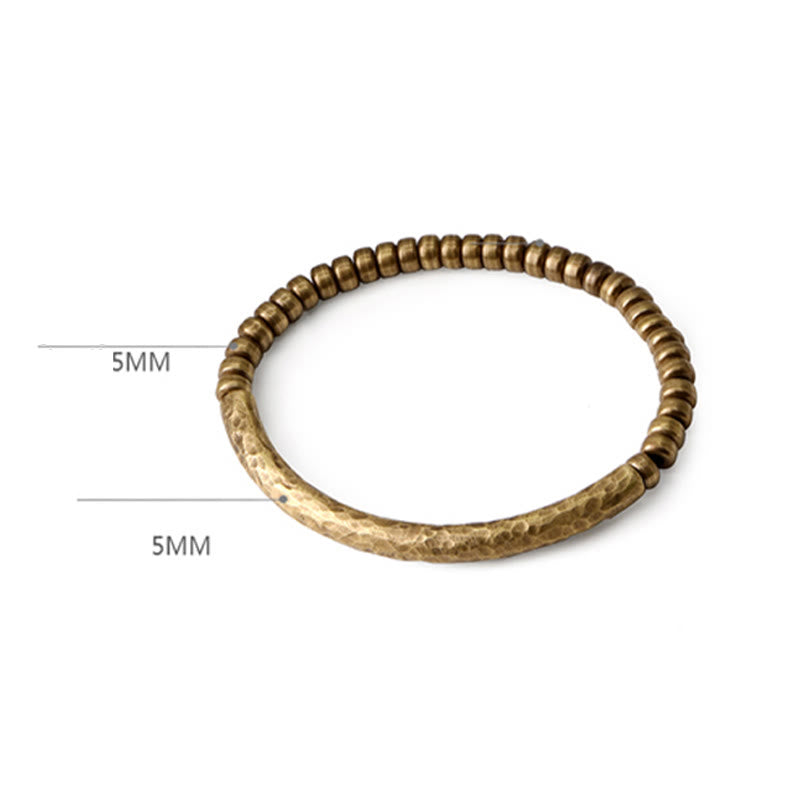 Copper Brass Bead Luck Wealth Spiritual Bracelet